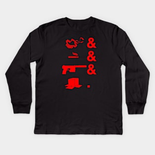 Solid Tribute - Red Kids Long Sleeve T-Shirt